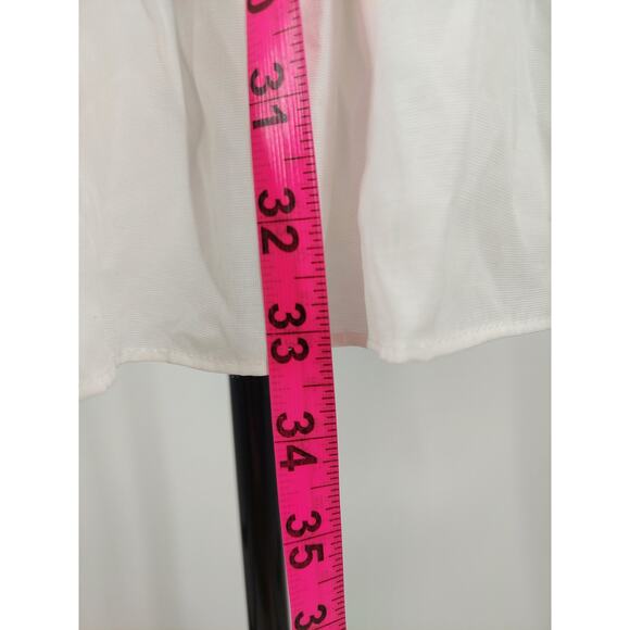 LULU'S sz M Weekend Wonder White One-Shoulder Ruffled Mini Dress NEW B73 - Picture 6 of 8